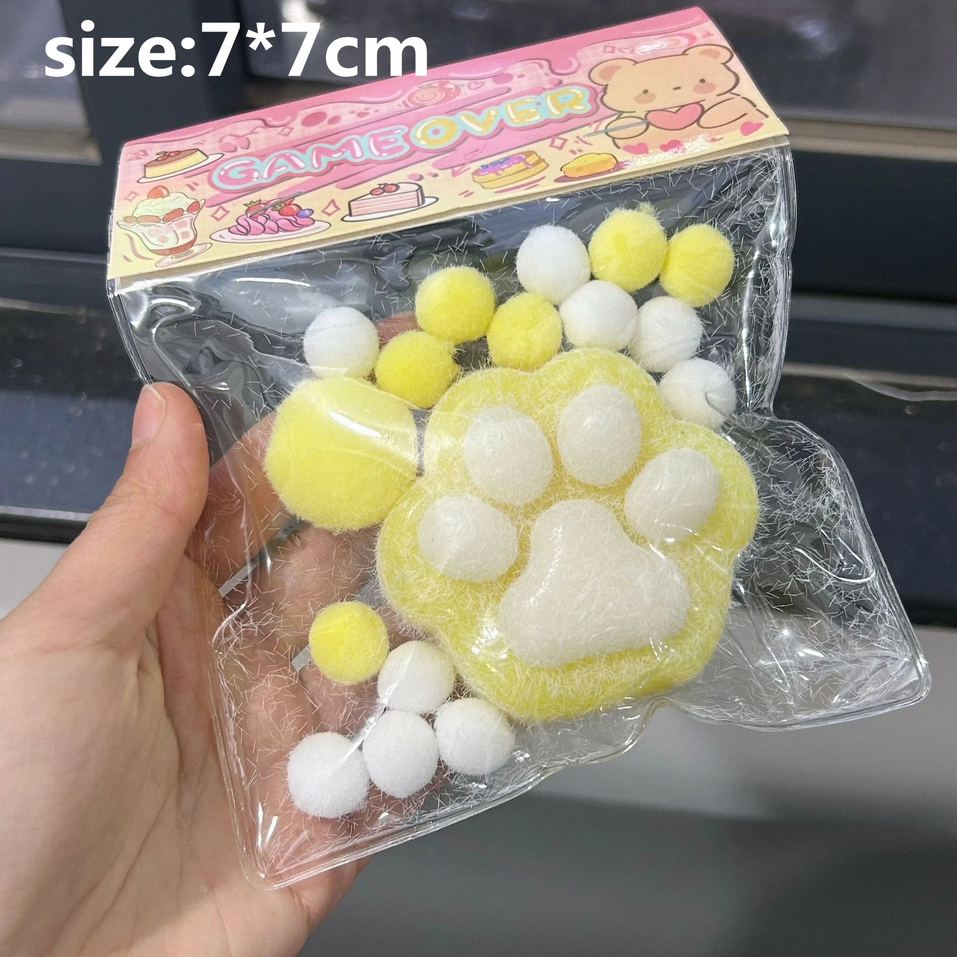 These soft, squishy, brightly colored fidget toys are the perfect stress relieving toys. The cats paw shape is super cute.