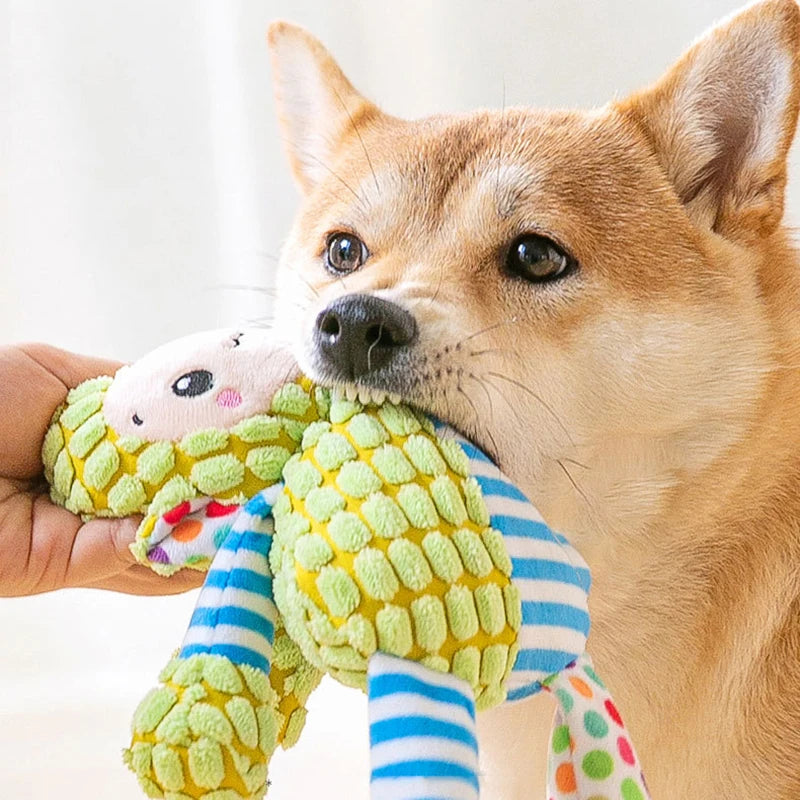 A Bite Resistant Interactive Squeaky Toy  This Toy Will Have Your Fur Baby Playing For Hours. It Has Multiple Sounds To Get Your Babies Attention.  Pet Dog Teeth Cleaning Chew Toy Pet Supplies