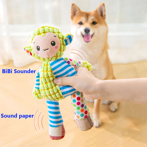 A Bite Resistant Interactive Squeaky Toy  This Toy Will Have Your Fur Baby Playing For Hours. It Has Multiple Sounds To Get Your Babies Attention.  Pet Dog Teeth Cleaning Chew Toy Pet Supplies