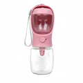 Portable Pet Water Bottle with Storage For Food and Water.  This Portable Travel Bottle Makes a Day Out Simple. With a Storage Space for Both Food and Water there's Less To Carry.