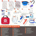 Pet First Aid Kit: Contains emergency supplies and an emergency blanket, suitable for hiking, camping, and backpacking. This emergency pet bag has everything you need to help your fur baby in case of an accident. It's a must