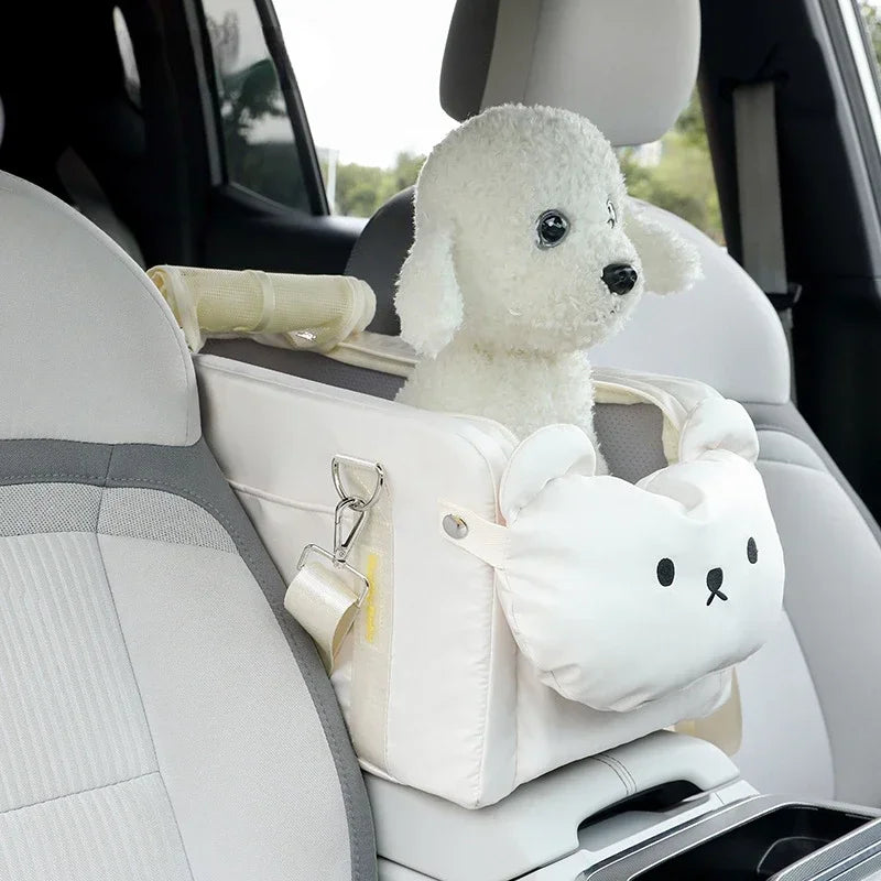 Adorable Small Pet Carrier with Easy Carrying Strap. This Carrier Will always Make Travel with Your Fur Baby Easy. Its Lightweight and Can Be used For Cats or Small Breed Dogs.