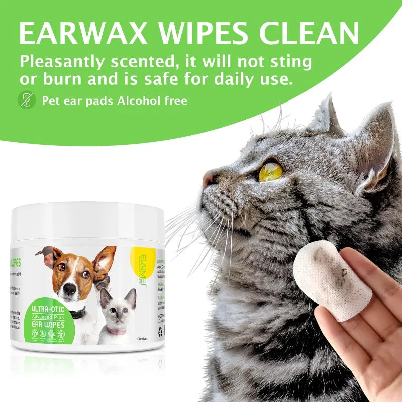 Pet ear cleaning cotton pads These pads can be used for cats, dogs or any small furry friend. They make cleaning their ears super simple. With less bulk than a ordinary rag, its easier to get into even the smallest of ears.