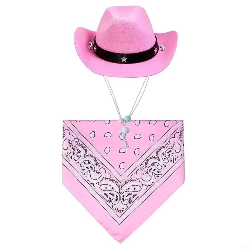 Dog Cowboy Costume    This Adorable Cowboy Hat and Bandana adds Extra Cuteness to any Already Cute Fur Baby. With Multiple Colors to Choose from You can Match Them to Any Themed Party or Pictures.