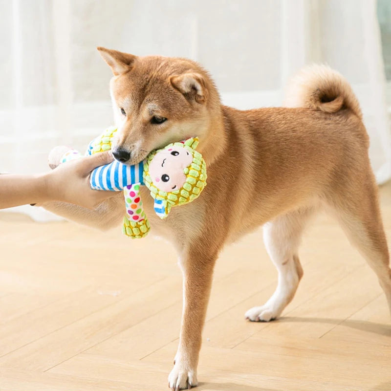 A Bite Resistant Interactive Squeaky Toy  This Toy Will Have Your Fur Baby Playing For Hours. It Has Multiple Sounds To Get Your Babies Attention.  Pet Dog Teeth Cleaning Chew Toy Pet Supplies