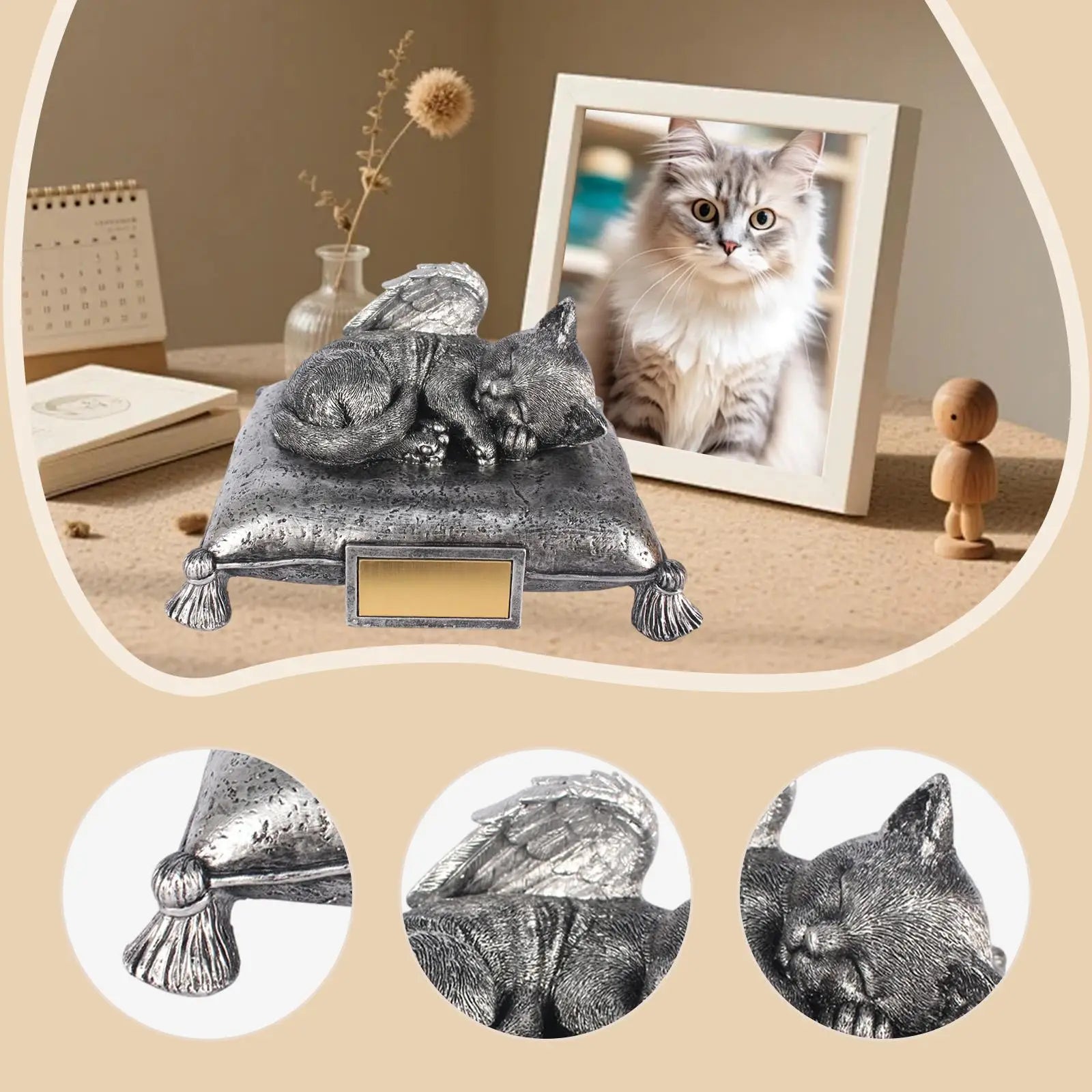 Pet Cremation Urn Funeral Urn Pet Supplies Souvenir Resin Memories Figurine