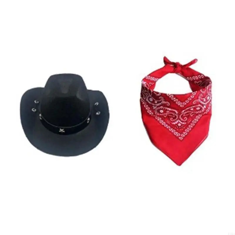 Dog Cowboy Costume    This Adorable Cowboy Hat and Bandana adds Extra Cuteness to any Already Cute Fur Baby. With Multiple Colors to Choose from You can Match Them to Any Themed Party or Pictures.