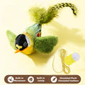This is The Perfect Toy To Provide Hours of Fun for Your Fur Baby.  This Little Birdie Emulates Bird Sounds to Amuse, Elastic Rope to Relieve Boredom, and it's Resistant To Scratching and Biting'